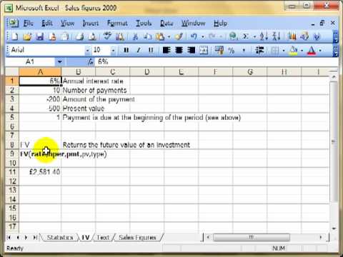 am4215 financial functions fv pv pmt microsoft excel 2003 ecdl how to use financial functions in excel
