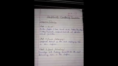 Class 8 maths chapter 8 learner diary