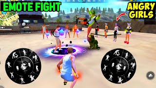 Free Fire Emote Fight On Factory Roof | DJ ADAM Vs Angry 😤 Girl 😍 Emote Fight 😎 Garena Free Fire 🔥⚡