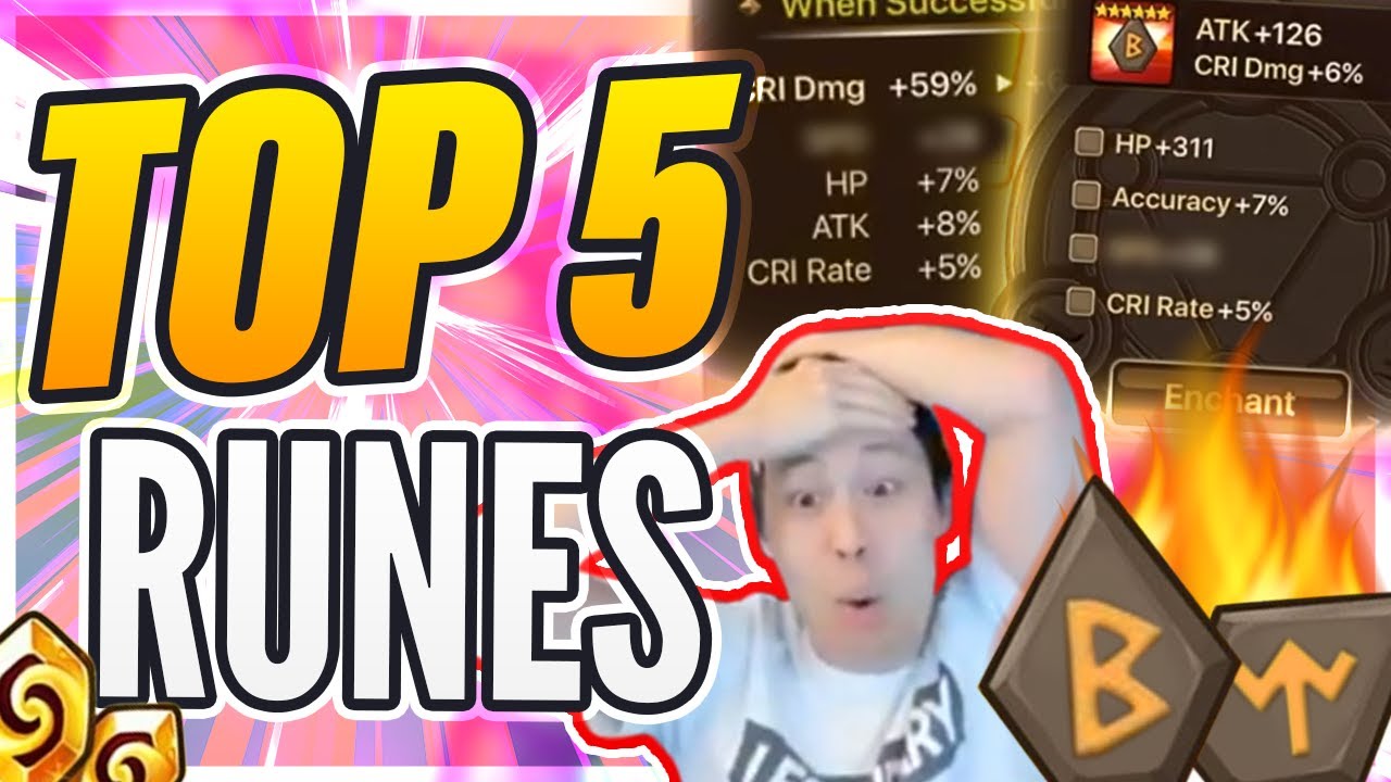TOP 5 Runes of All Time! NUT NUT Runes! QUAD Speed?! - Lottery / Jackpot Rolls!