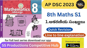 8th Maths 2023 1.అకరణీయ సంఖ్యలు | AP DSC 2024 #apdsc2024 #8thmaths2023 #tet2024