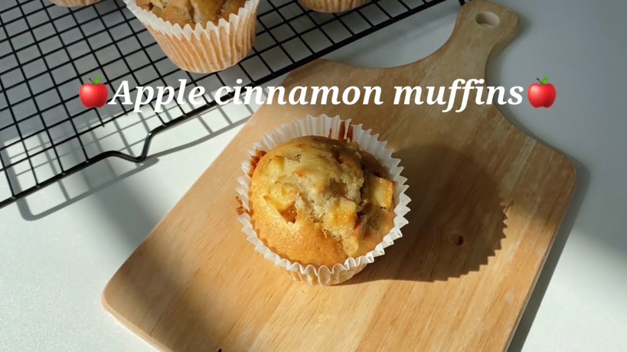 2 version! Apple cinnamon muffins No Butter! 애플시나몬 머핀 만들기🍎(두 가지 버전
