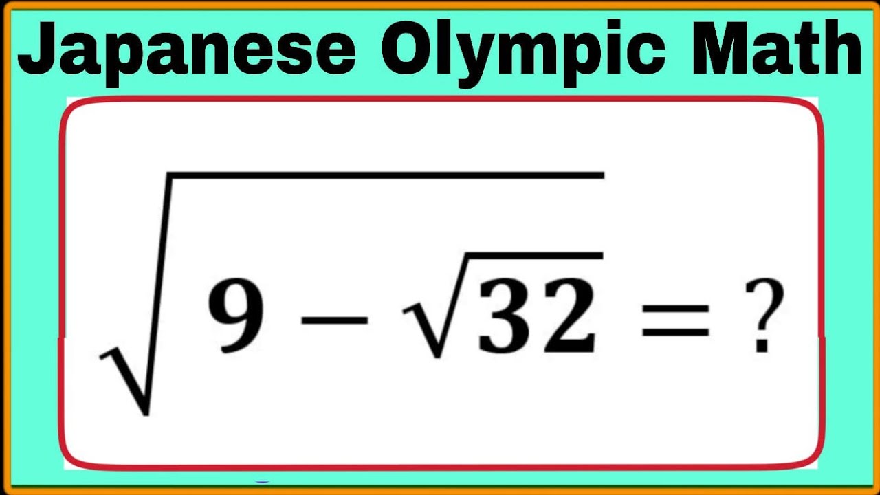 Japanese| A Very Nice Nested Square Root Problem| Can you solve this?