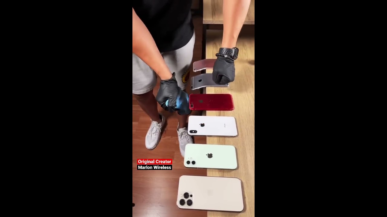 Which phone was stronger? 😳 #test #break #phones #iphone