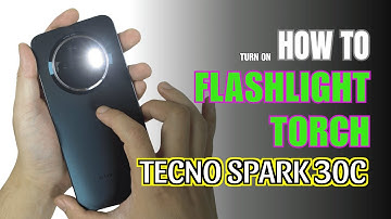 How to turn on Flashlight | Torch on TECNO SPARK 30C