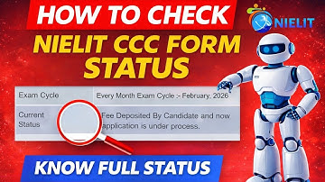 How To Check NIELIT CCC Form Status 2026 | CCC Application Status Check Online | CCC Exam 2026