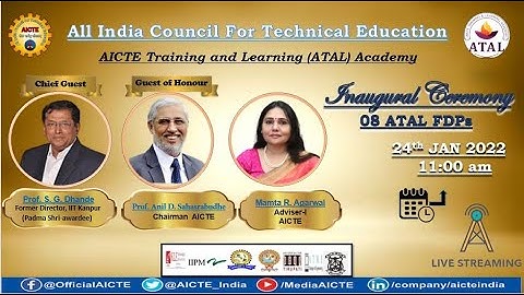 Inaugural Ceremony of 08 ATAL FDPs