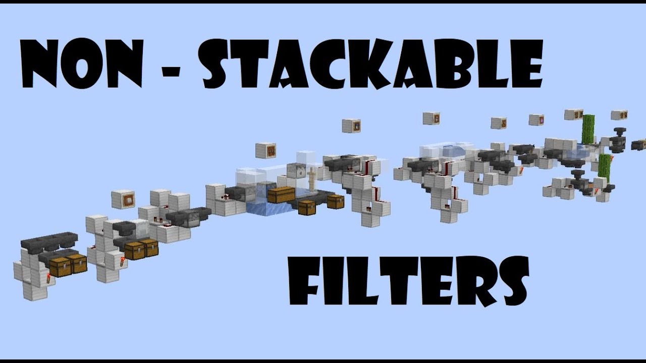 EVERY Non-Stackable Item Filter - Minecraft - YouTube