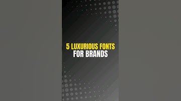 5 Luxurious Fonts Every Brand Needs #branding #fonts #canva #videoediting #graphicdesign #dubai