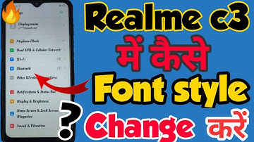 How to change font style in realme c3 l realme c3 me font style kaise Change kare | vkmtechnical
