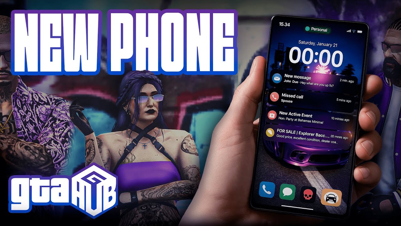 Phone | GTA 5 FiveM Custom Smartphone | GTAHUB 2.0