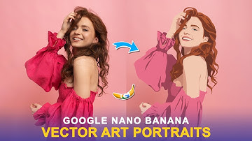 Turn Your Photo into Vector Portrait Illustration (Google Nano Banana + Adobe Illustrator)