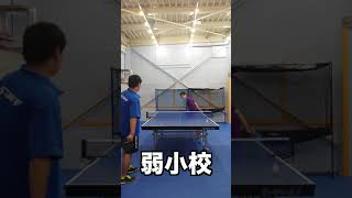 【卓球】強豪校と中堅校と弱小校のバックドライブの質の違い#Shorts