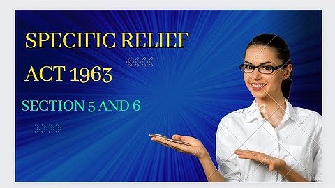 SECTION 5 , 6 OF SPECIFIC RELIEF ACT| CHAPTER 1 RECOVERING POSSESSION OF PROPERTY