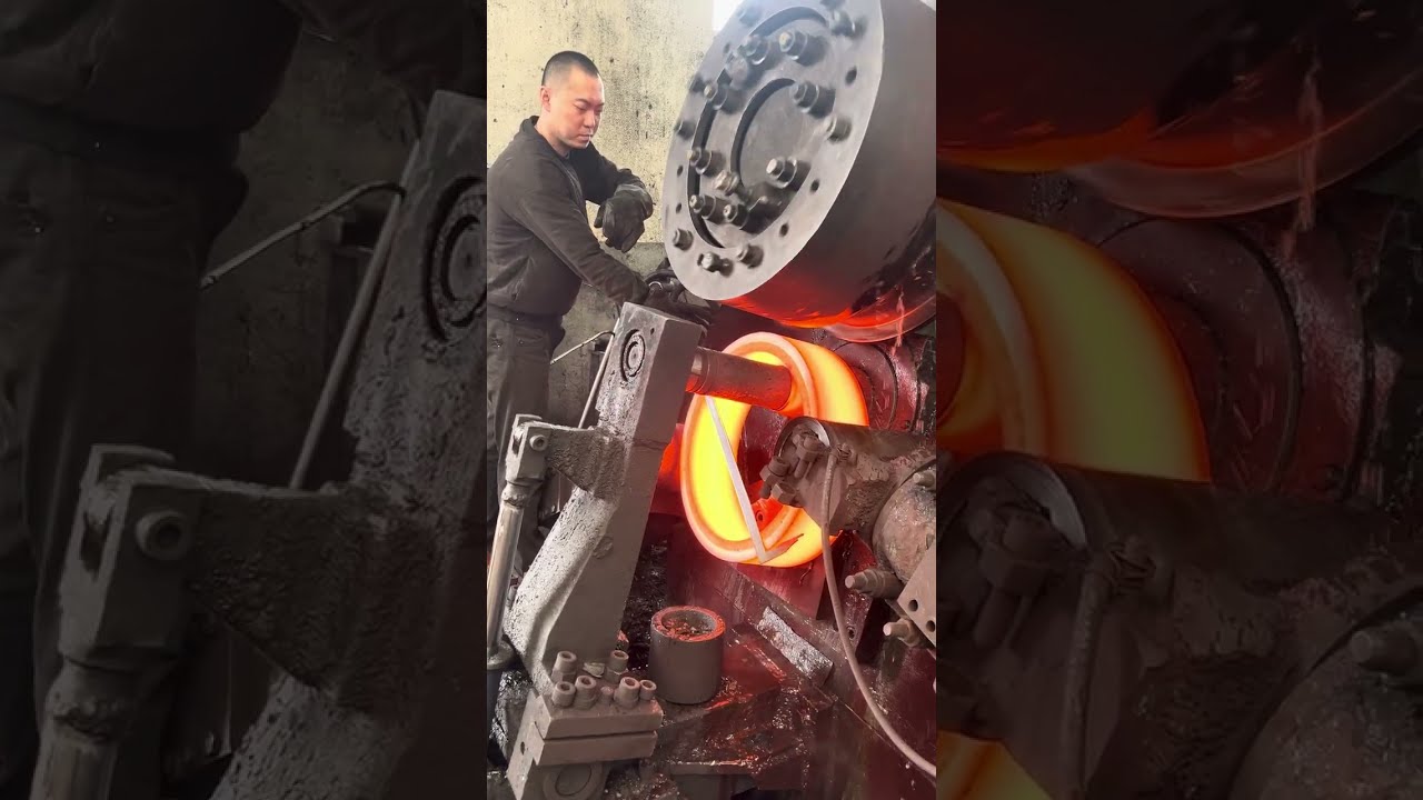 Make in China From Thick to Thin: Iron Block Ring Rolling Process (Full Workflow) 