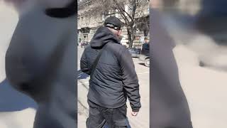 Скандал с инспектором по парковке. Одесса, Бунина - Польский спуск.