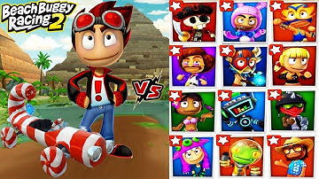 Beach Buggy Racing 2 Android Gameplay | Rez & Candy Coupe Vs All Boss Battles