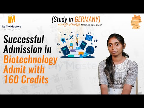 Successful Admission in Biotechnology | Admit with 160 Credits | STUDY IN GERMANY | ITSMYMASTERS|