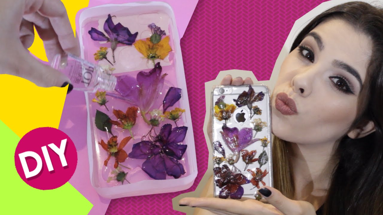 COMO CUSTOMIZAR CAPINHA DE CELULAR COM FLORES SECAS! (DIY PHONE CASE DRY  FLOWER) - YouTube
