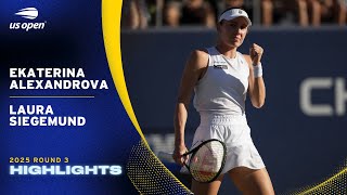 Ekaterina Alexandrova Vs. Laura Siegemund Highlights 2025 Us Open Round 3