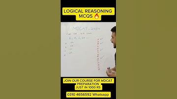 LOGICAL REASONING CLASS 🔥 JOIN MR ACADEMY FOR MDCAT PREPARATION IN 1000 RS ONLY #mdcatmentor