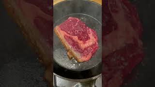 Perfectly seared ribeye steaks