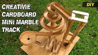 How to make a creative cardboard mini marble track - DIY tutorial screenshot 4