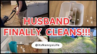*NEW* HUSAND CLEANING HOUSE | Clean With Me 2024 | Dirty Floors  @itsNancysLife