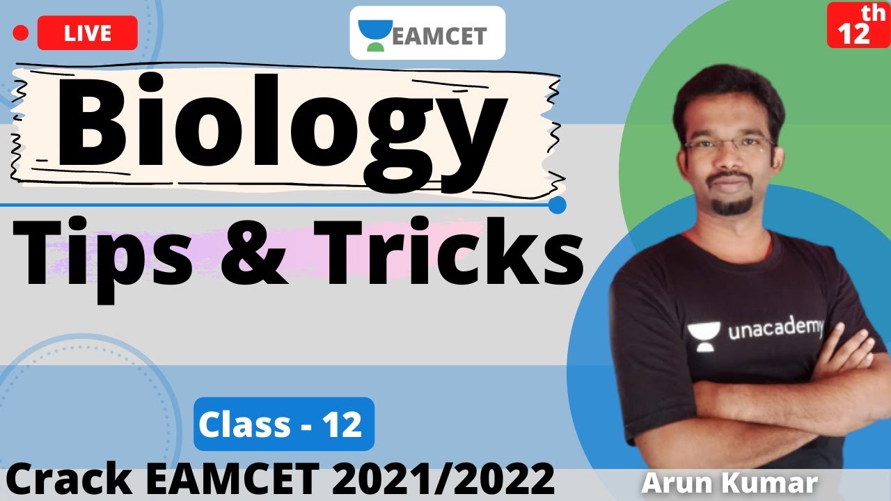 Unacademy EAMCET | EAMCET Biology | Tips & Tricks | Arun Sir