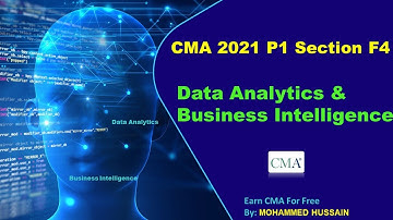 CMA 2021 P1 Section F4 1. Data Analytics and Business Intelligence