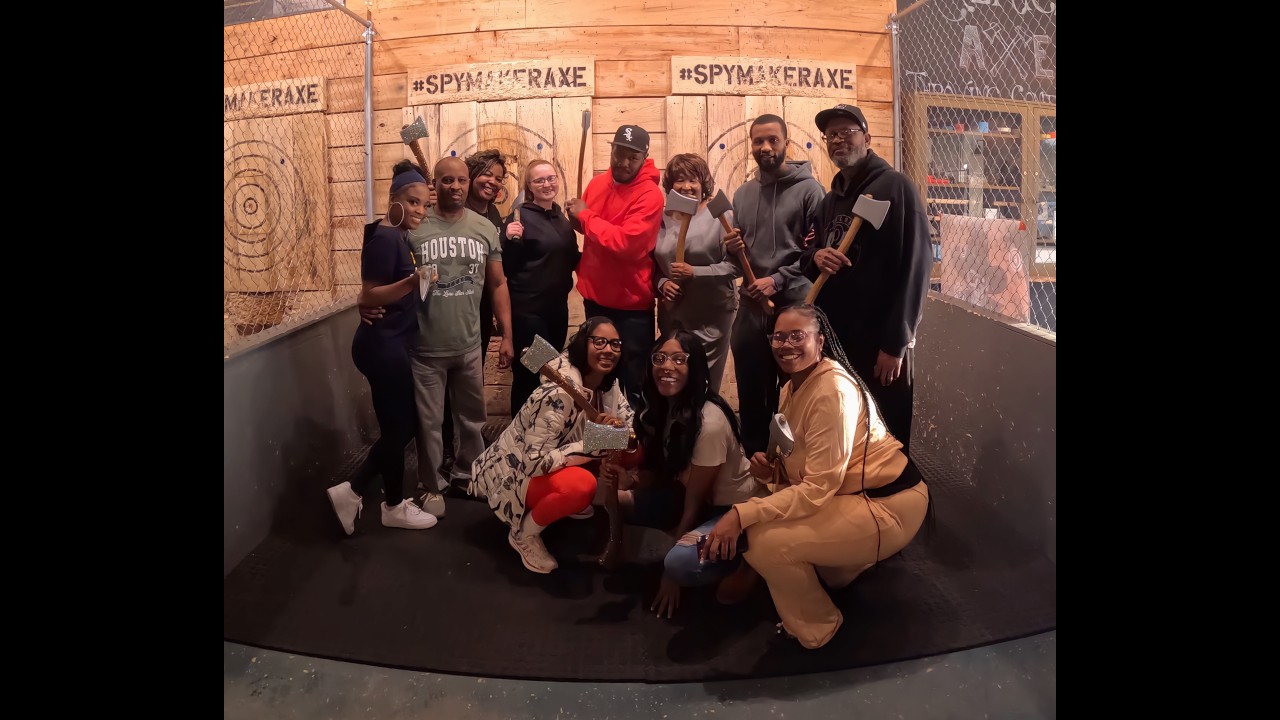 FAMILY FUN NIGHT AXE THROWING 2026 - YouTube