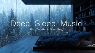 Rainy Night Piano for Sleep 🌙| Relaxing Rain Sounds & Cozy Japanese Room Ambience