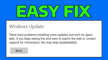 How To Fix Windows Update Error 0x80004005