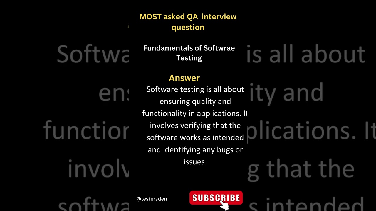 Fundamentals of Software Testing: Key Concepts Explained within 60 Seconds! 