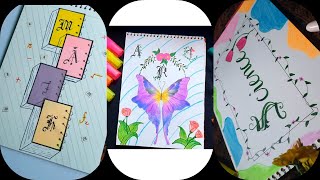 7 Ways to make BEAUTIFUL Front Pages โฅ๏ธ | DIY Notebook Cover Designs | CalligraphyCraftStudio