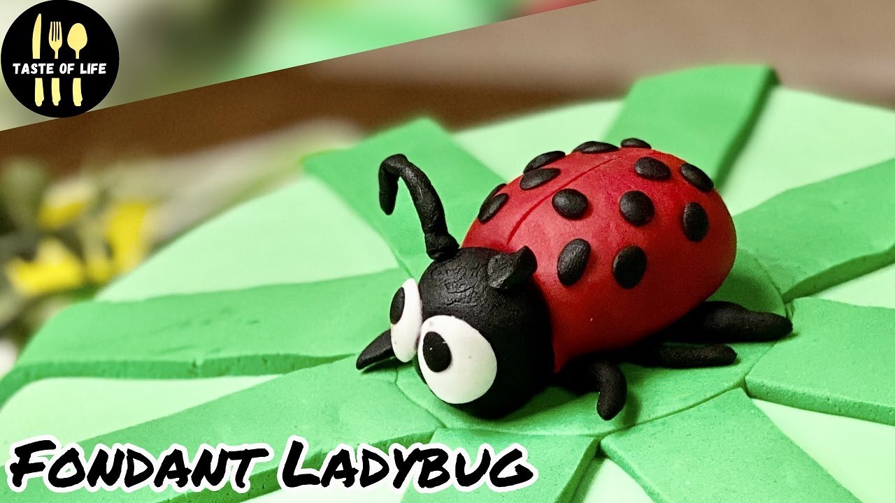 how-to-make-ladybug-with-fondant-cocomelon-ladybug-tutorial-fondant