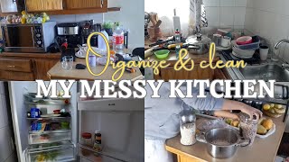 Organize and clean my messy kitchen | cleaning motivation