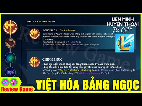 Liên Minh: Tốc Chiến - Bản VIỆT HÓA Chuẩn 100% BẢNG NGỌC LOL Mobile Cho Newbie Quá Chi Là Ngon