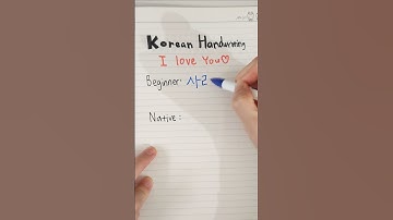 Korean handwriting Beginner VS Native