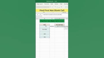 Find First Non Blank Cell in Excel | Advanced Excel Formula #excel #exceltutorial #exceltips
