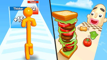 Tall Man Run / Sandwich Runner - Best levels Gameplay Walkthrough NEW UPDATE - BEST android GAMES