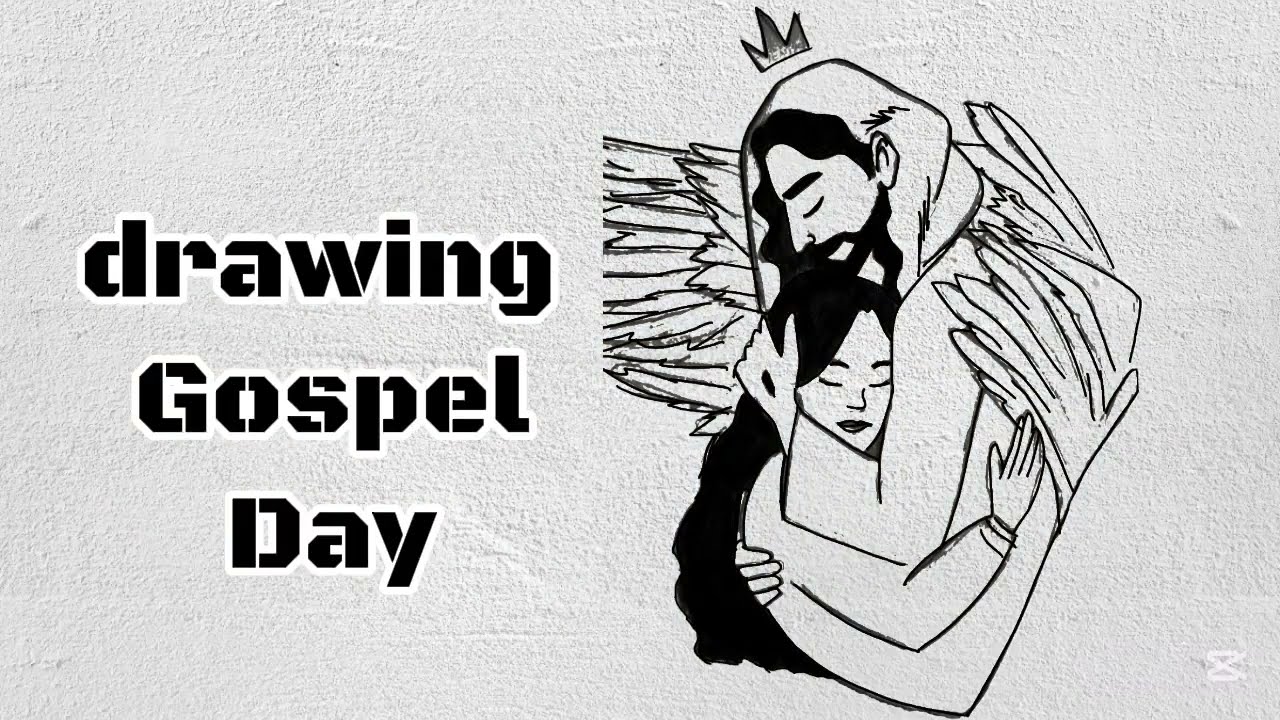 drawing Gospel Day | easy drawing | step by step | filfel drawing
