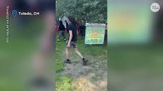 Ohio shooting raw footage captures sound of gunshots at Toledo festival and aftermath