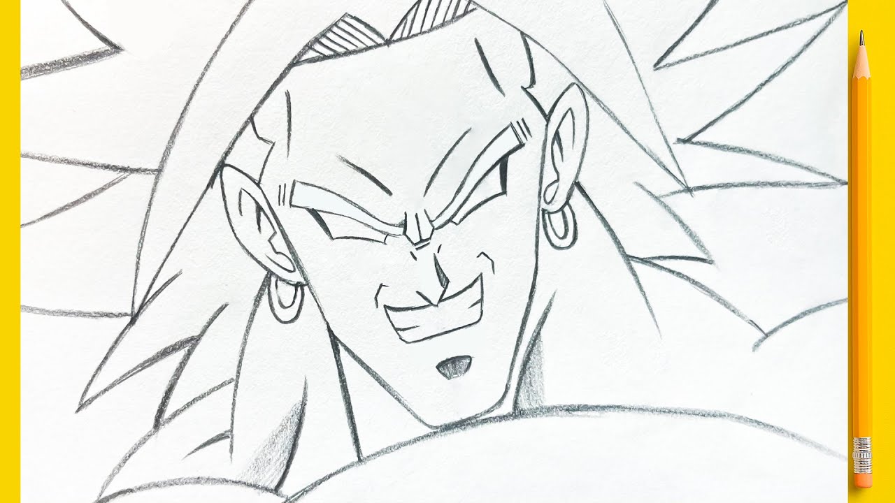 Cómo dibujar a Broly de Dragon Ball Z paso a paso ✏️💥 | Dibujo fácil 2025