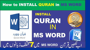 HOW TO INSTALL QURAN IN MS WORD