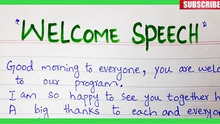 Welcome Speech | welcome speech for school college #welcomespeech #welcomespeechforschoolcollege