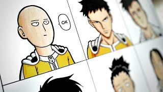 Drawing SAITAMA in different HAIR STYLES (One Punch Man) ワンパンマン