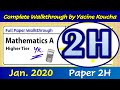 January 2020 igcse maths paper 2h edexcel  complete walkthrough by yacine koucha