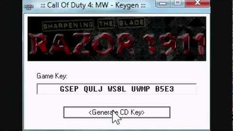 Cod 4 Keygen 100 Codes per second!