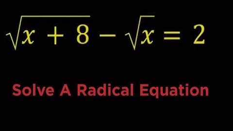Solving A Radical Equation #radical #maths #mathematics #math #viral #shorts
